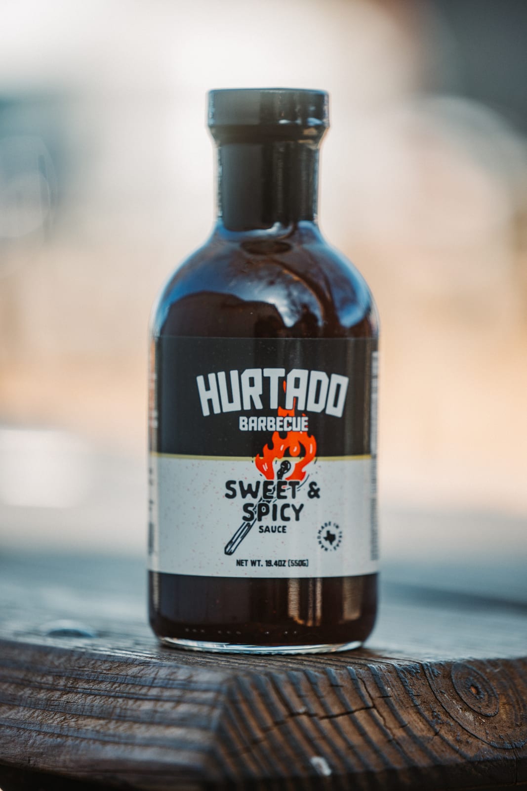 Hurtado BBQ Sauce, sweet and spicy, 19 ounce bottle