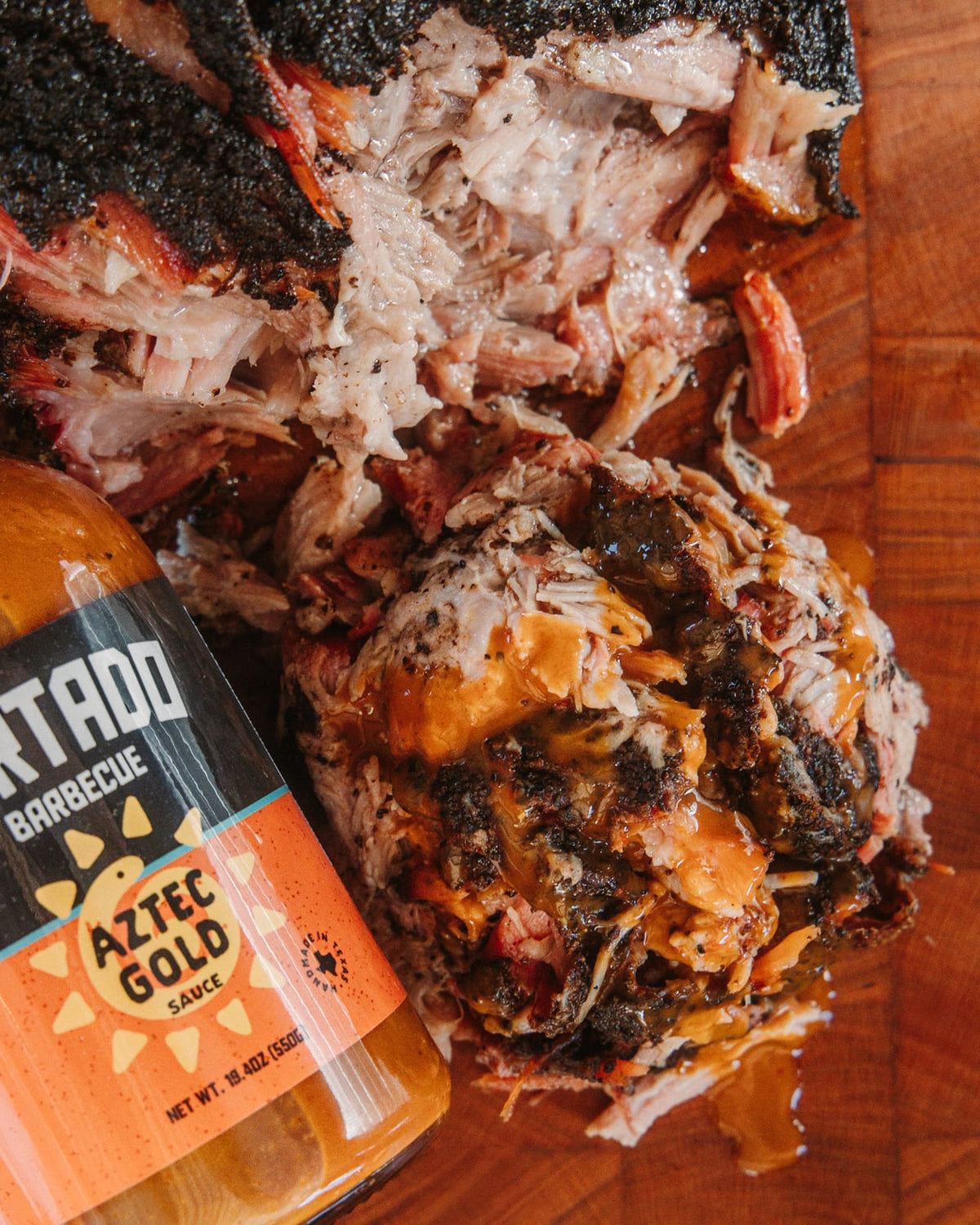 Pulled pork piled high