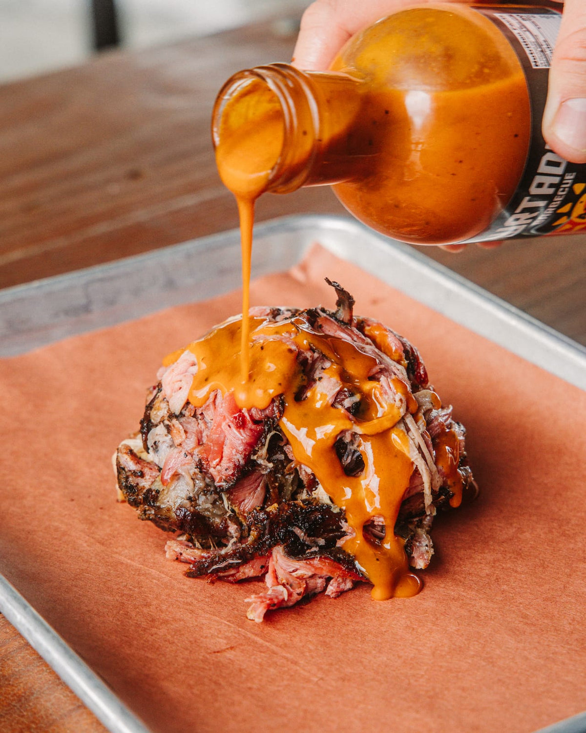 Pulled pork up close