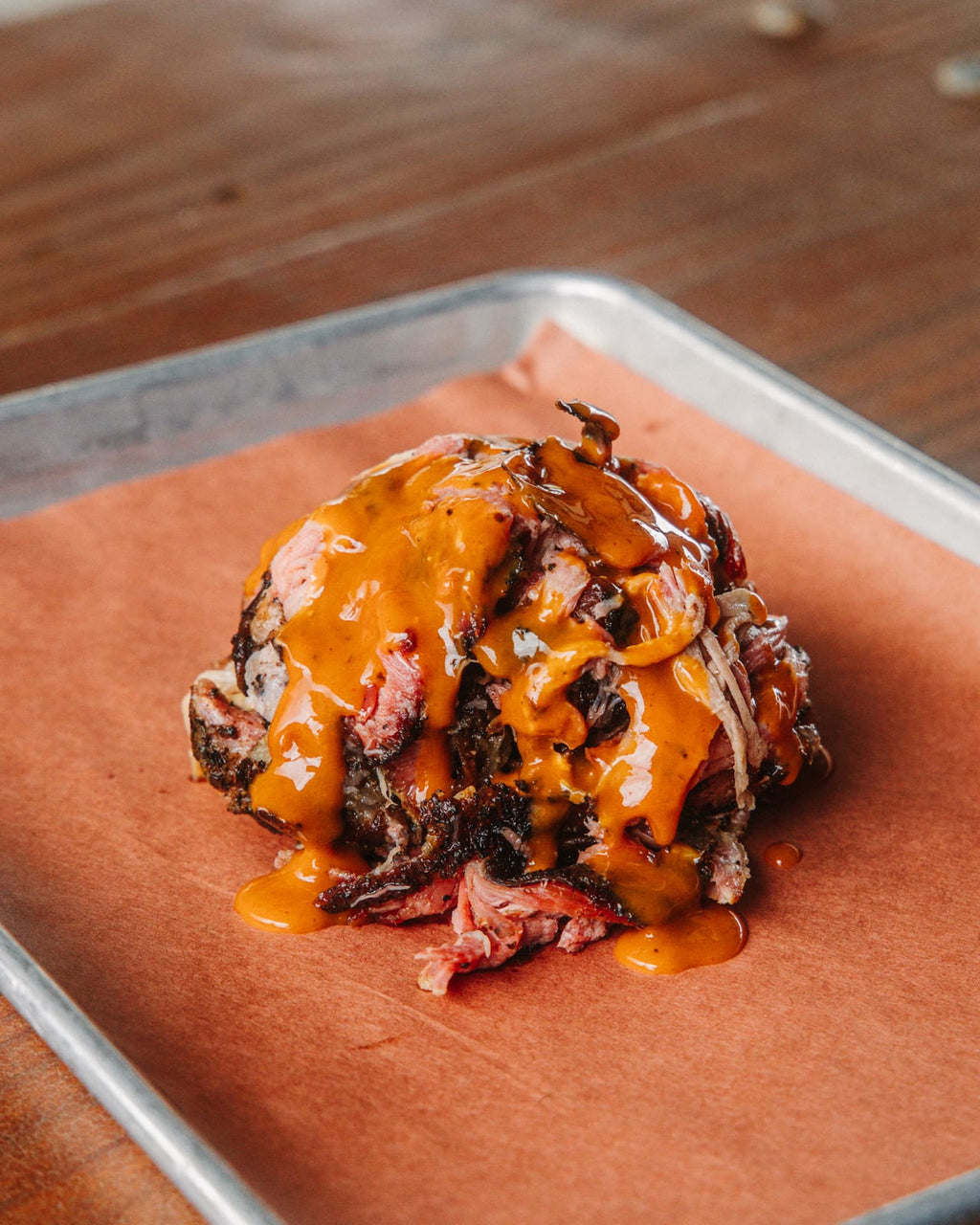 Pulled pork on the board