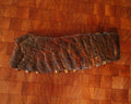 A full rack of St. Louis pork ribs, glazed