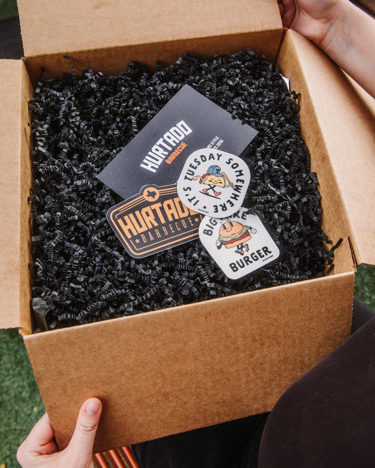 The Hurtado shipping box, sealed