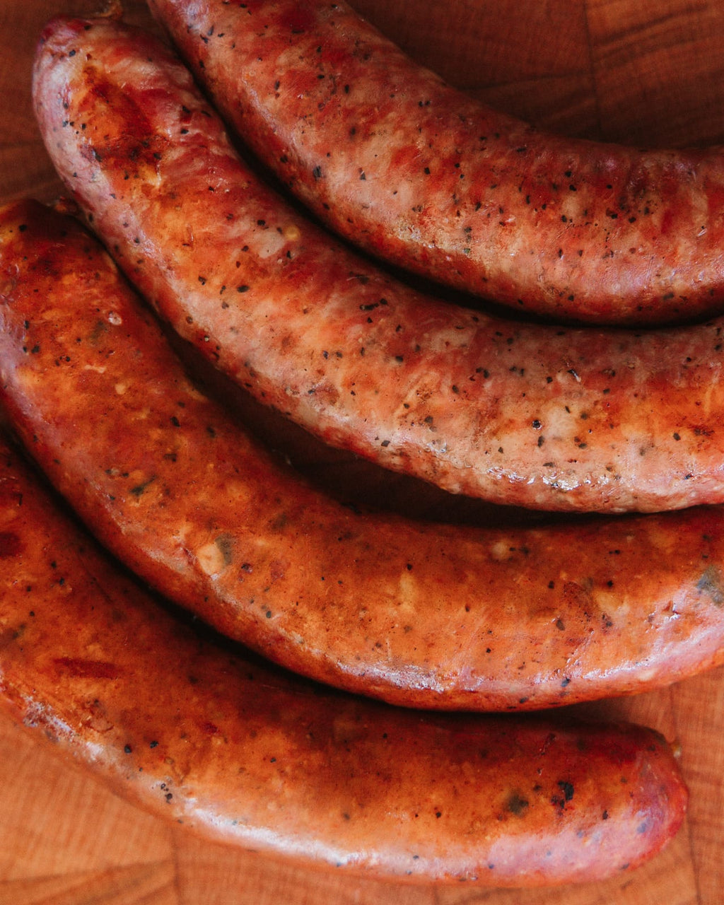 Whole smoked sausage links