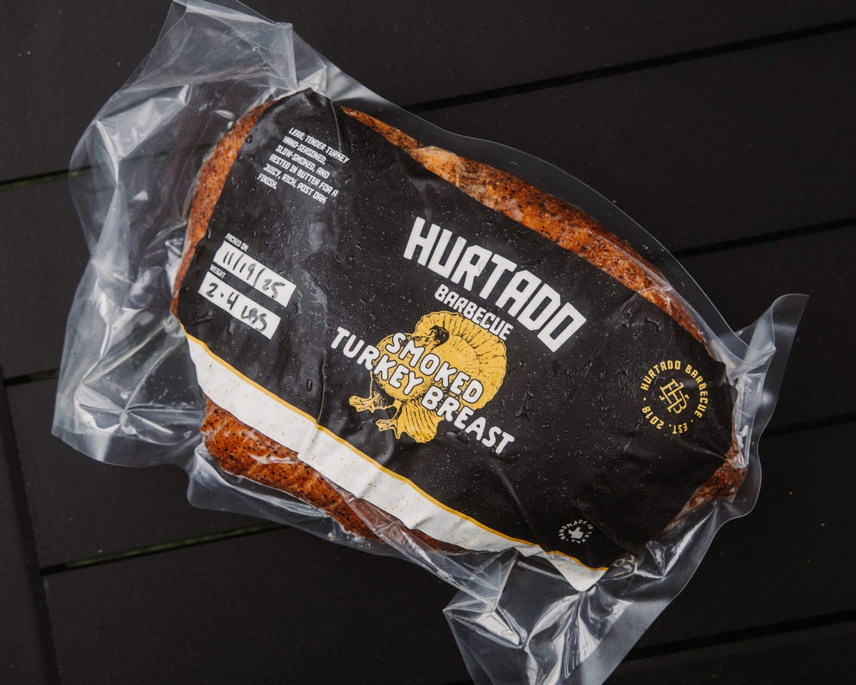 Smoked turkey breast vacuum sealed for shipping